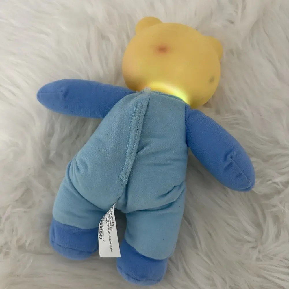 KS Toys Night Night Pal Glow Bear Light Up Plush Blue Stuffed Animal Vintage